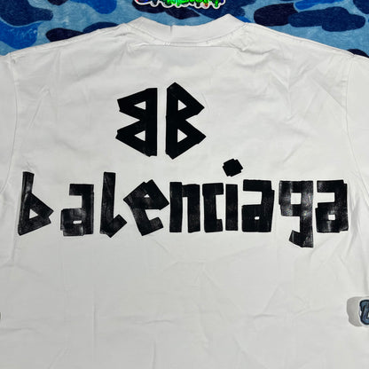 Remera Balenciaga Tape Blanca M