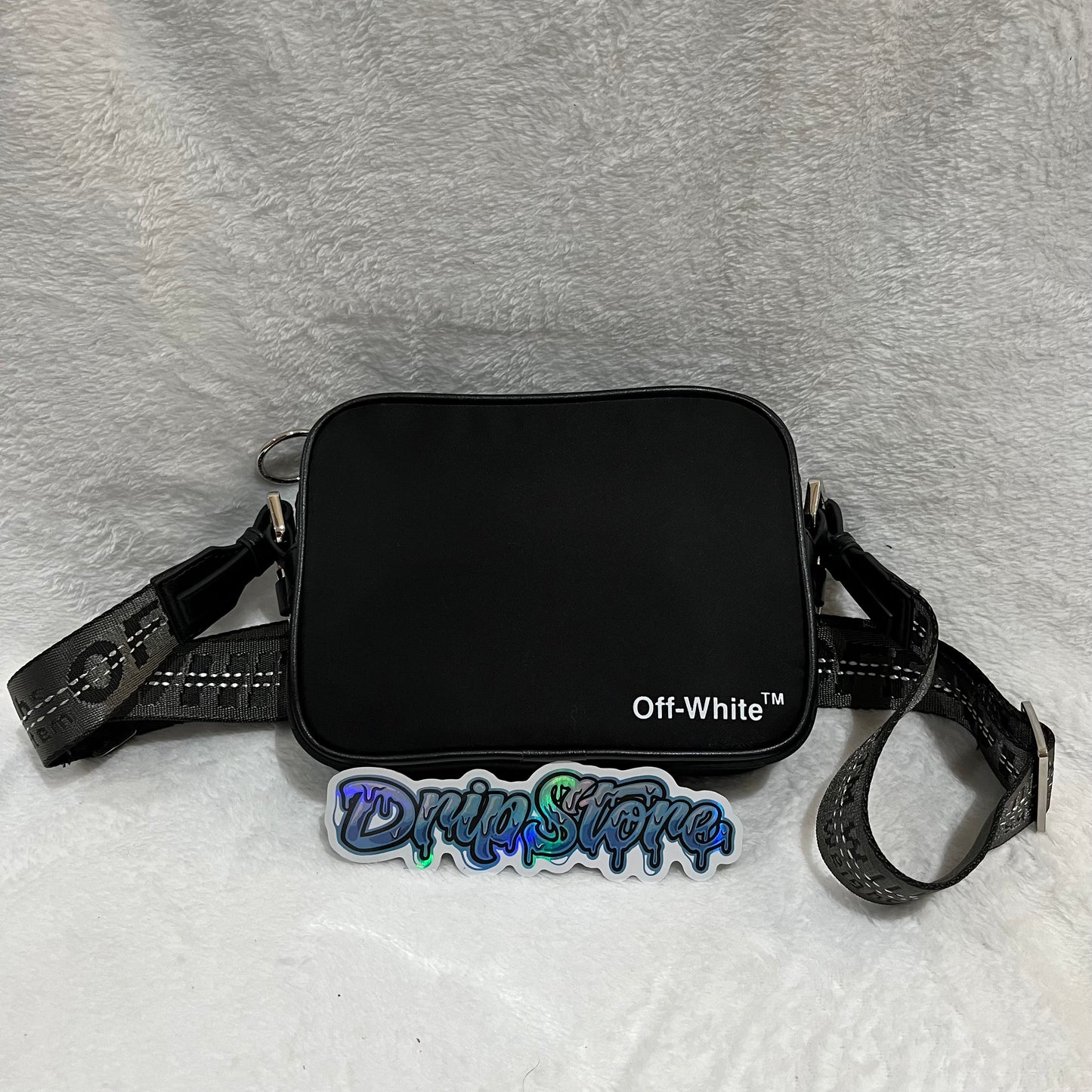 OFF WHITE CROSSBODY CAMERA BAG BLACK