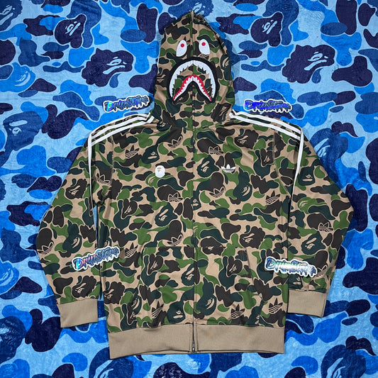 Campera Bape x Adidas Shark Verde Camo XXL