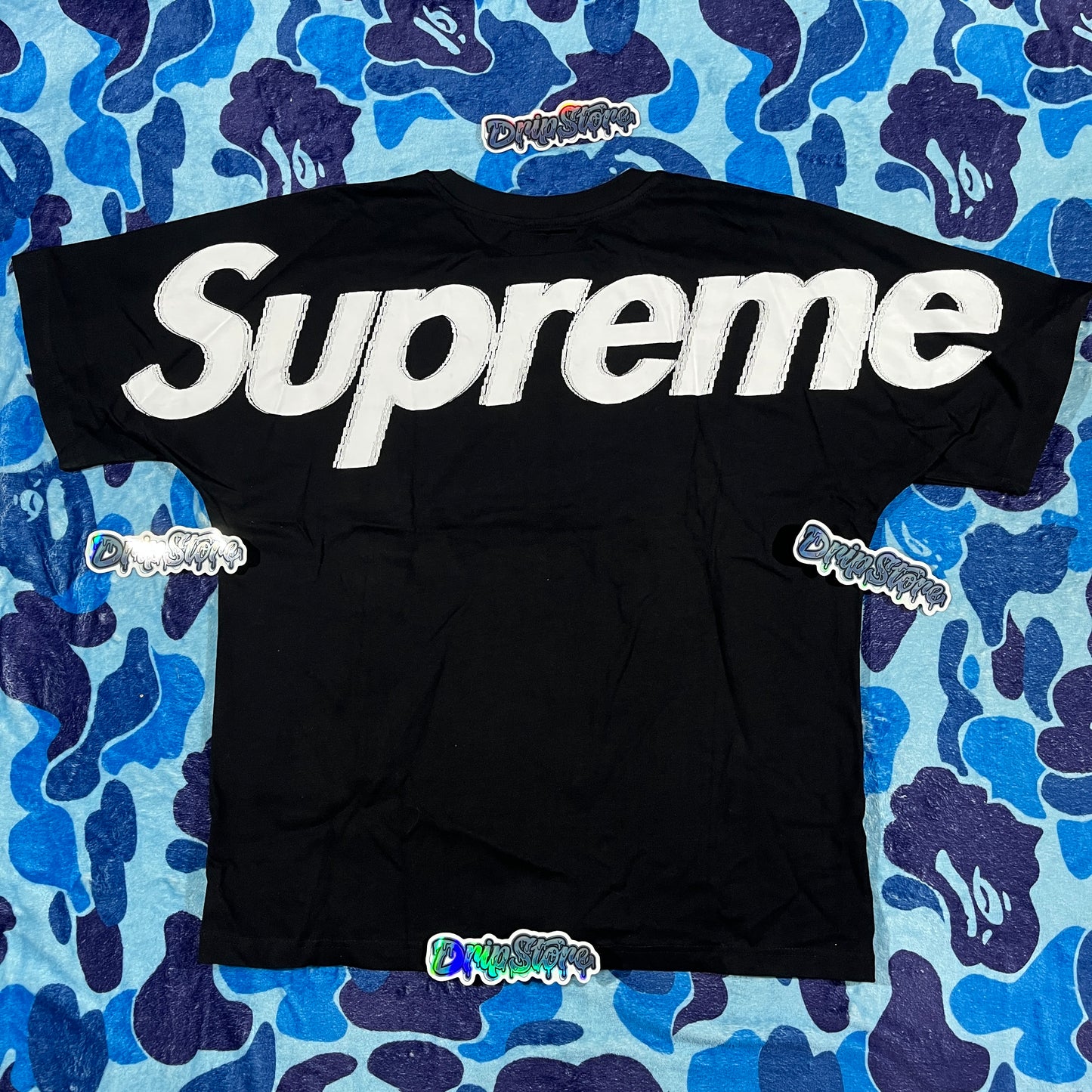 Remera Supreme Intarsia Negra XL