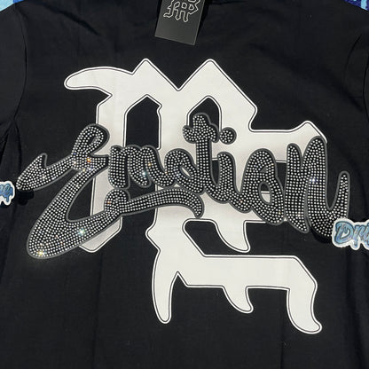 Remera Mixed Emotion Rhinestone Negra XL