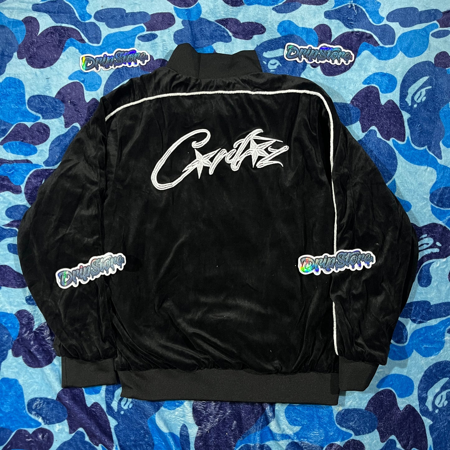 Campera Corteiz Velvet Negra L-XL