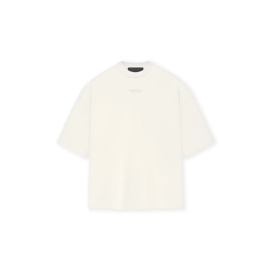 FEAR OF GOD ESSENTIALS SMALL LOGO TEE CLOUD DANCER