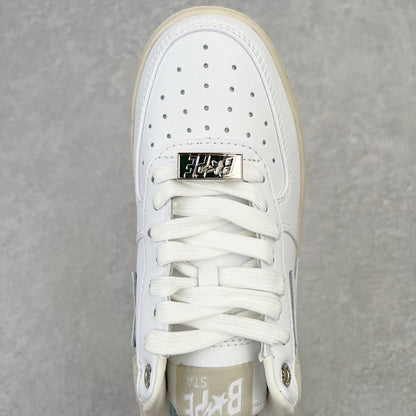 A Bathing Ape Bape Sta Low Suede Heel White