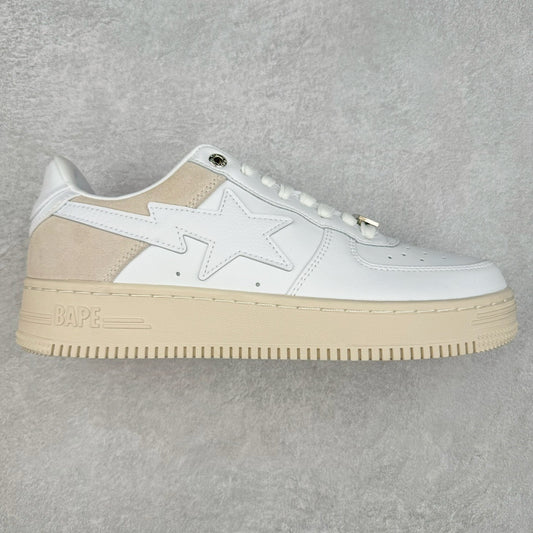 A Bathing Ape Bape Sta Low Suede Heel White