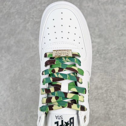 A Bathing Ape Bape Sta Low White ABC Camo Green