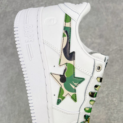 A Bathing Ape Bape Sta Low White ABC Camo Green