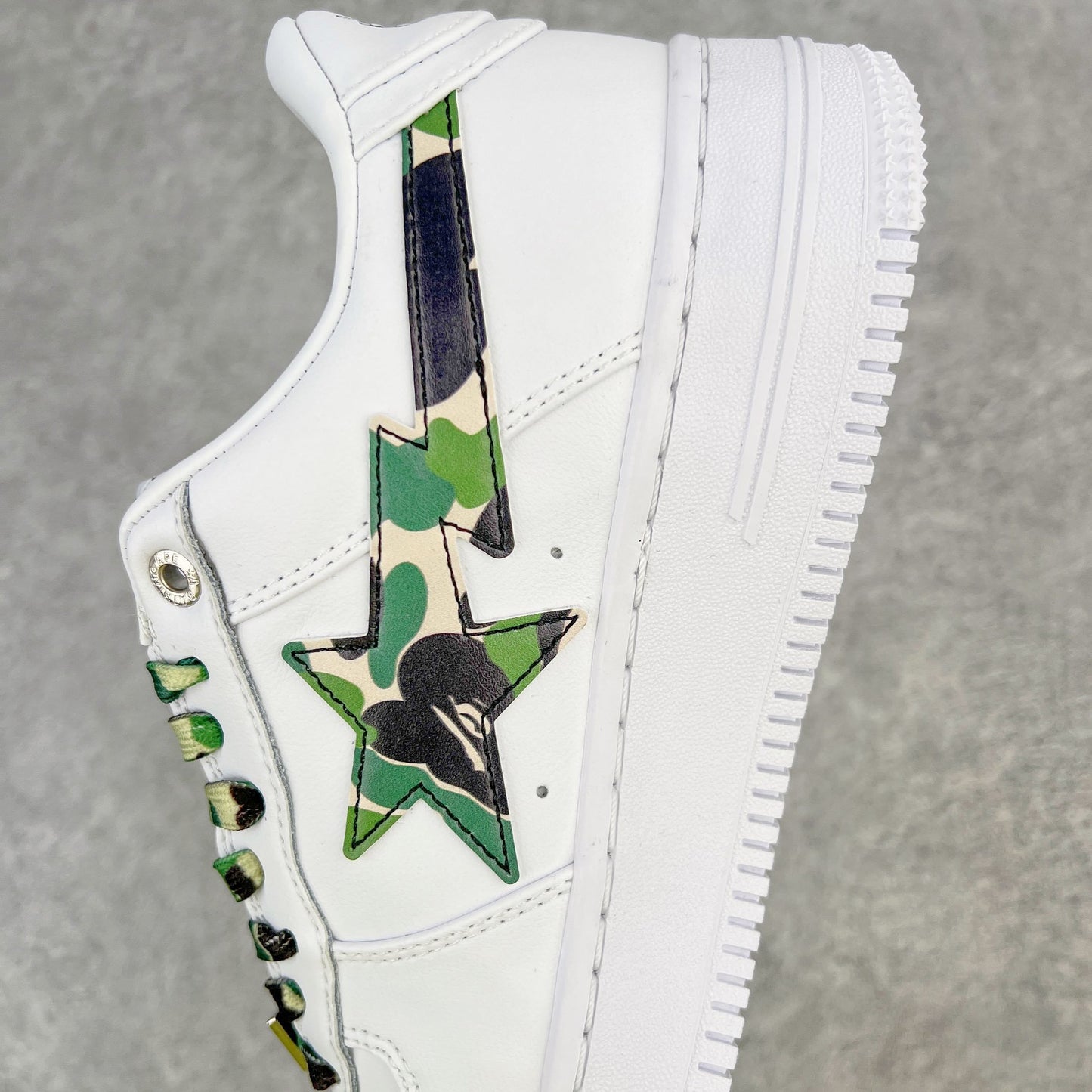 A Bathing Ape Bape Sta Low White ABC Camo Green