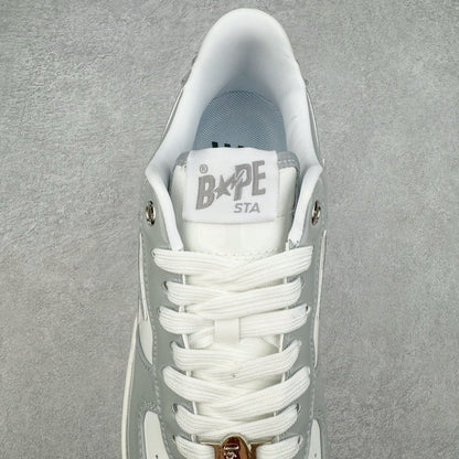 A Bathing Ape Bape Sta Patent Leather White Grey