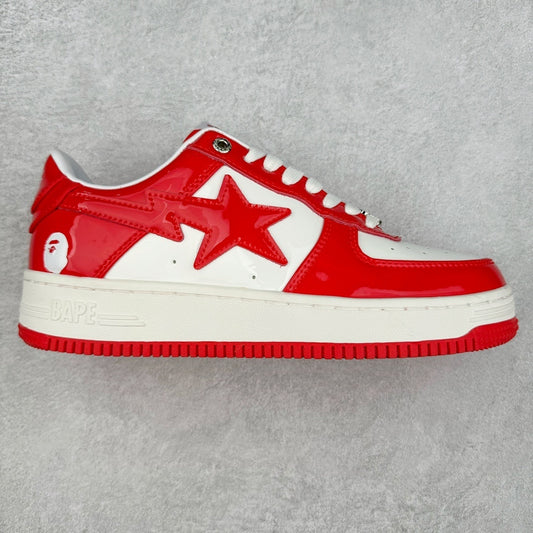 A Bathing Ape Bape Sta Patent Leather White Red