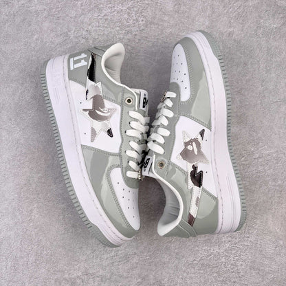 A Bathing Bape Sta White Silver Grey