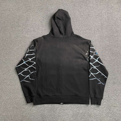 Vale Forever Widow Big Zip Up Hoodie Black