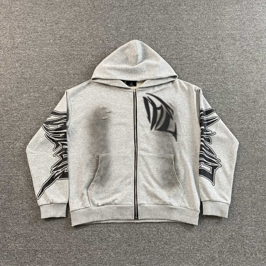 Mixed Emotion Faded Jacket Grey