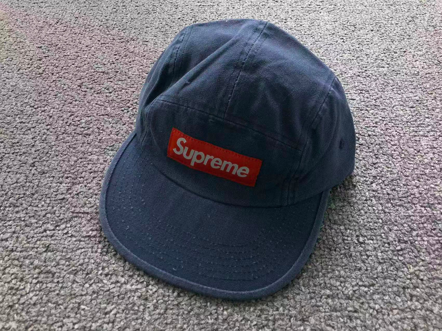Supreme Canvas Camp Cap Dark Blue