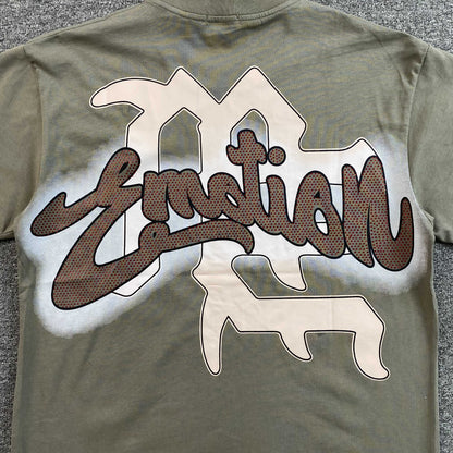 Mixed Emotion Blinded Rhinestone Tee Grey
