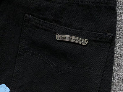 Chrome Hearts Cross Patch Jeans Black