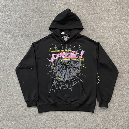 SP5DER P*NK HOODIE BLACK