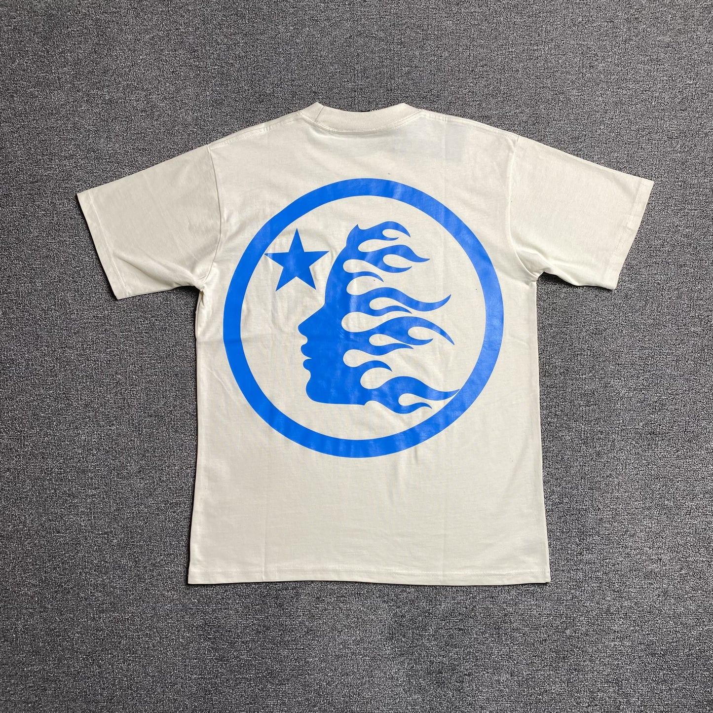 HELLSTAR CLASIC GEL PRINT BLUE TEE WHITE