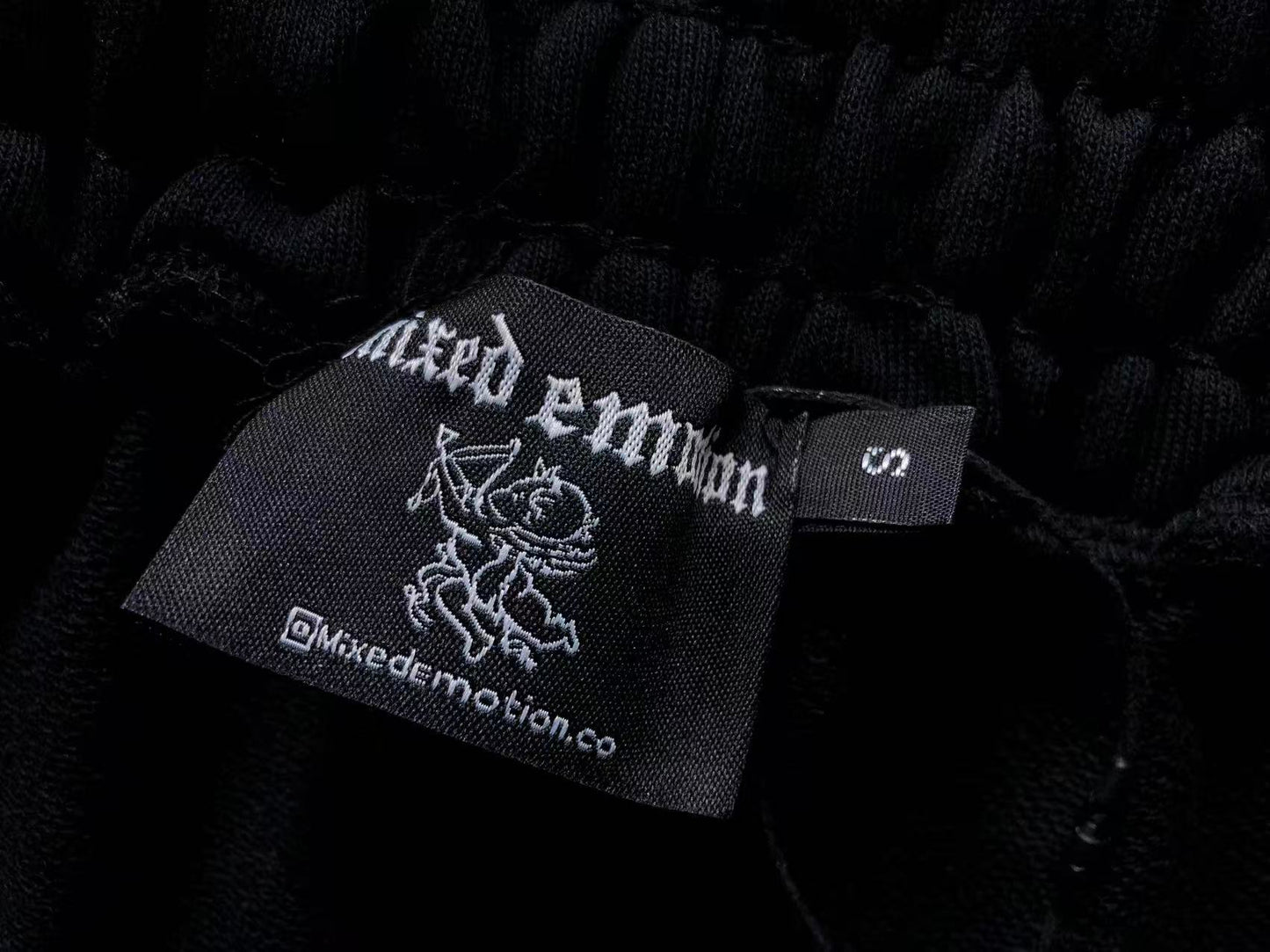 Mixed Emotion Midnight Rhinestone Sweatpants Black
