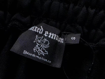 Mixed Emotion Midnight Rhinestone Sweatpants Black