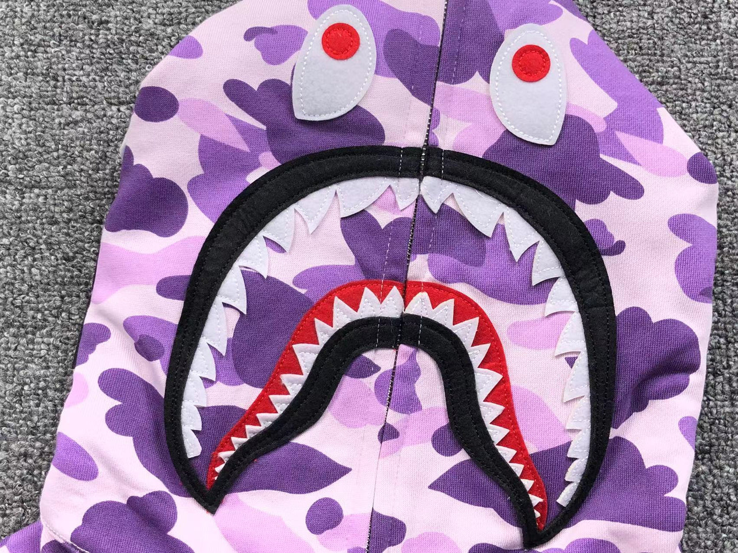 BAPE SHARK TAIPEI LIMITED FULL ZIP HOODIE PURPLE