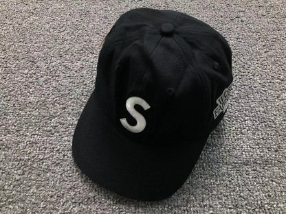 Supreme World Famous S Logo 6-Panel Hat Black