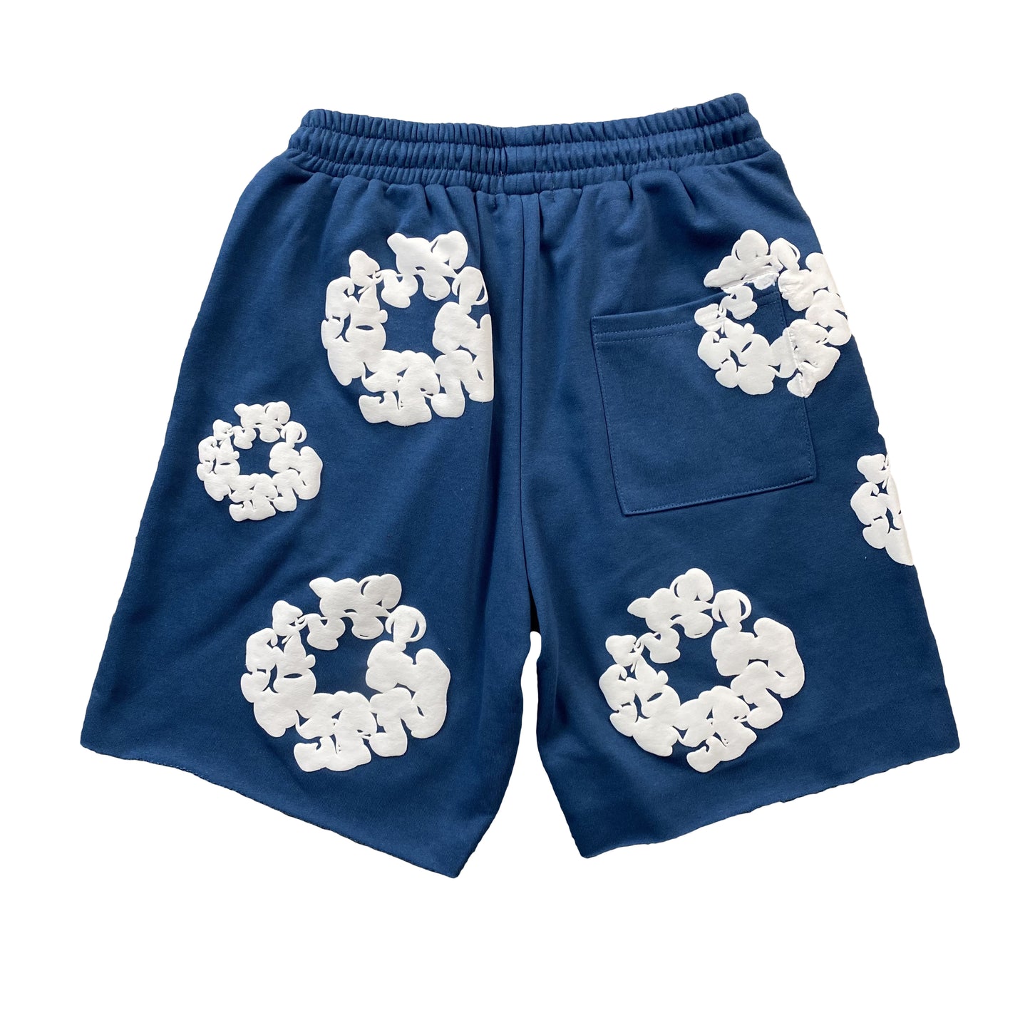 DENIM TEARS THE COTTON WREATH SHORTS BLUE