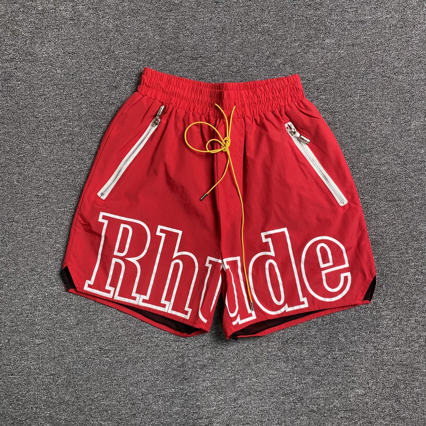 RHUDE RH LOGO SHORTS RED