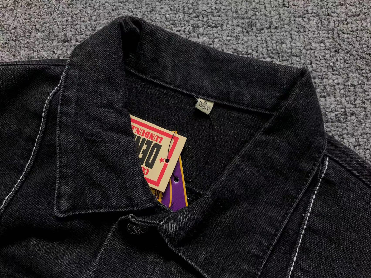 Corteiz C-Star Denim Jacket Black