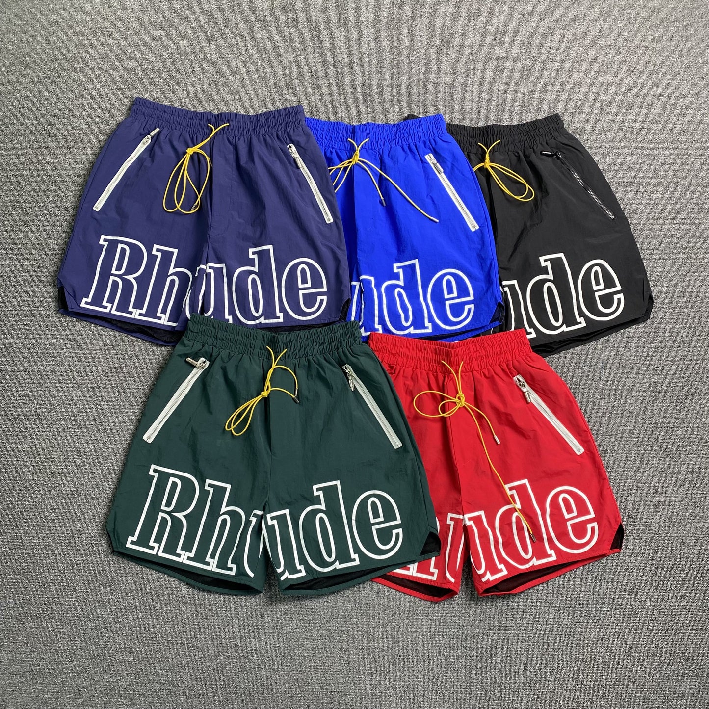 RHUDE RH LOGO SHORTS RED