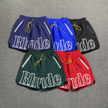 RHUDE RH LOGO SHORTS BLACK