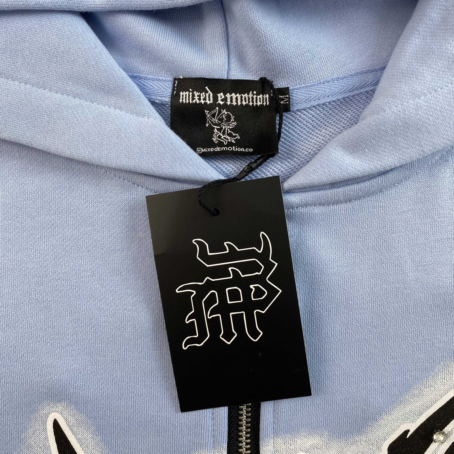 Mixed Emotion Graffiti Jacket Skyblue