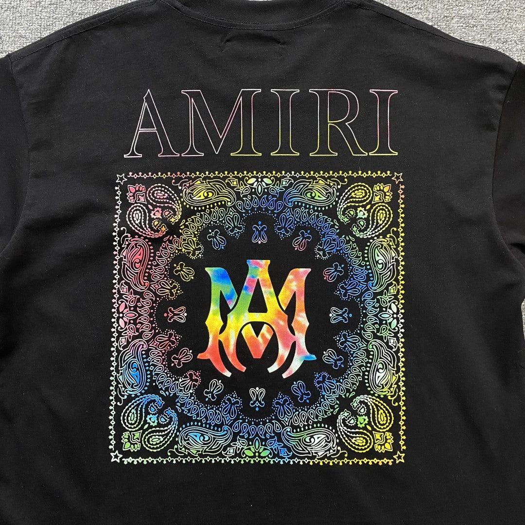 AMIRI BANDANA PRINT TEE BLACK