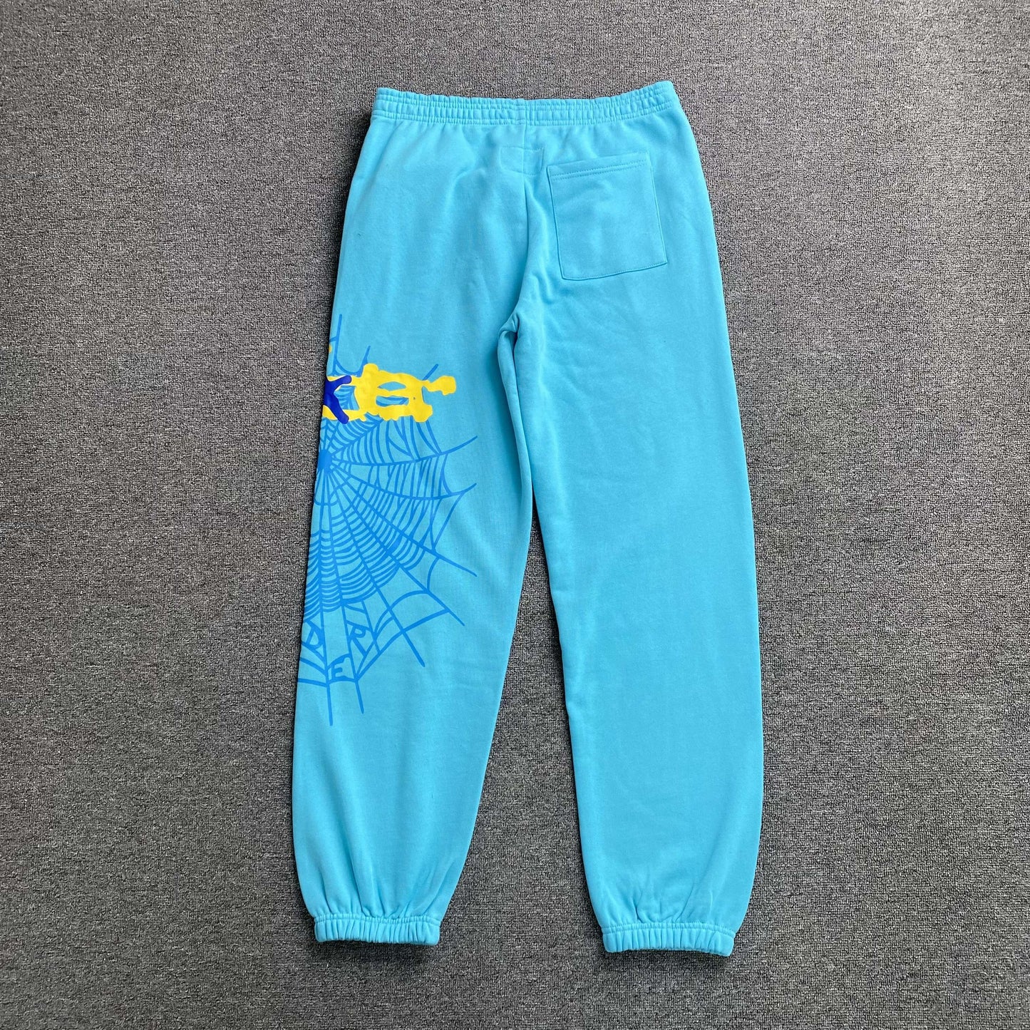 Sp5der Heavy Web Sweatpants Cyan