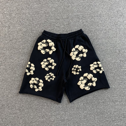 DENIM TEARS X CPFM CACTUS TEARS WREATH SHORTS BLACK