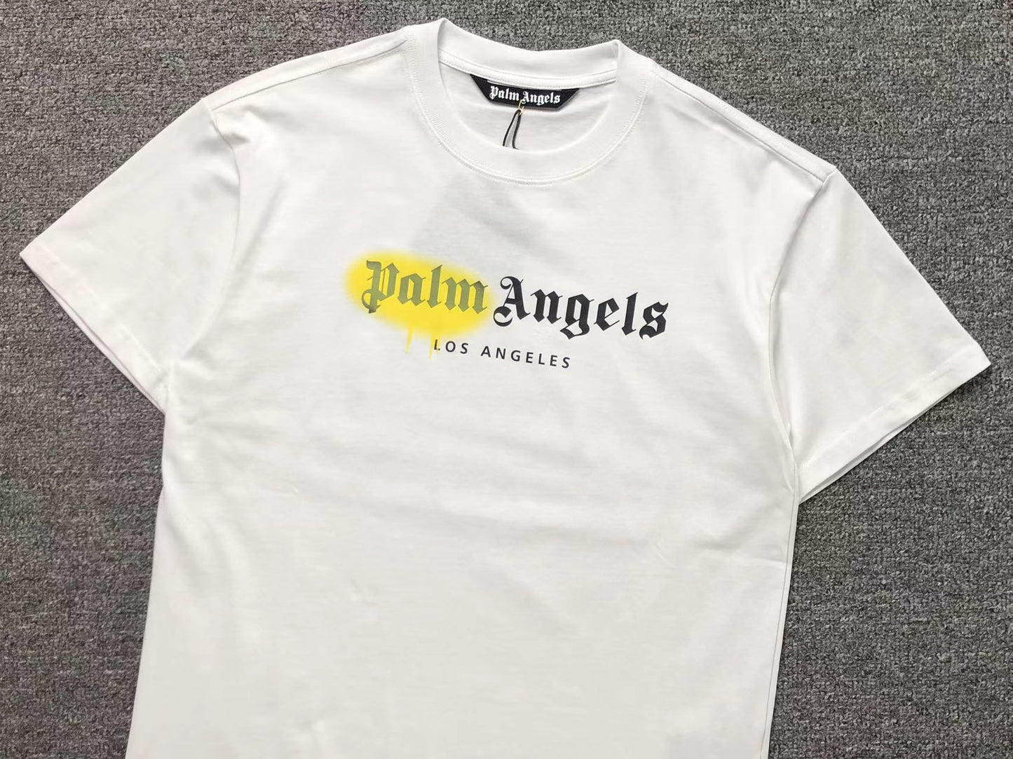 PALM ANGELS LOS ANGELES SPRAYED TEE WHITE