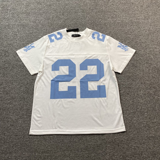 Amiri 22 Football Jersey Tee White-Drip Store Argentina