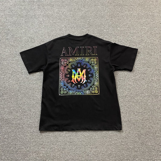 Amiri Bandana Print Tee Black-Drip Store Argentina