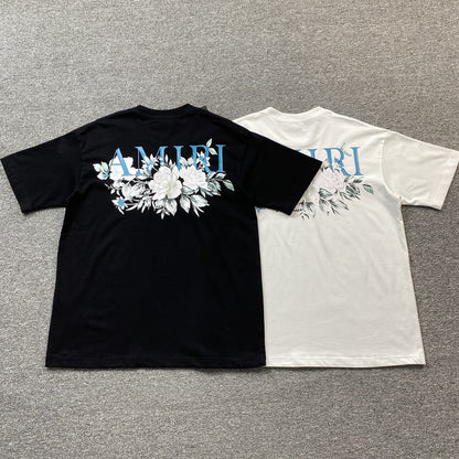 Amiri Floral Logo Tee White-Drip Store Argentina