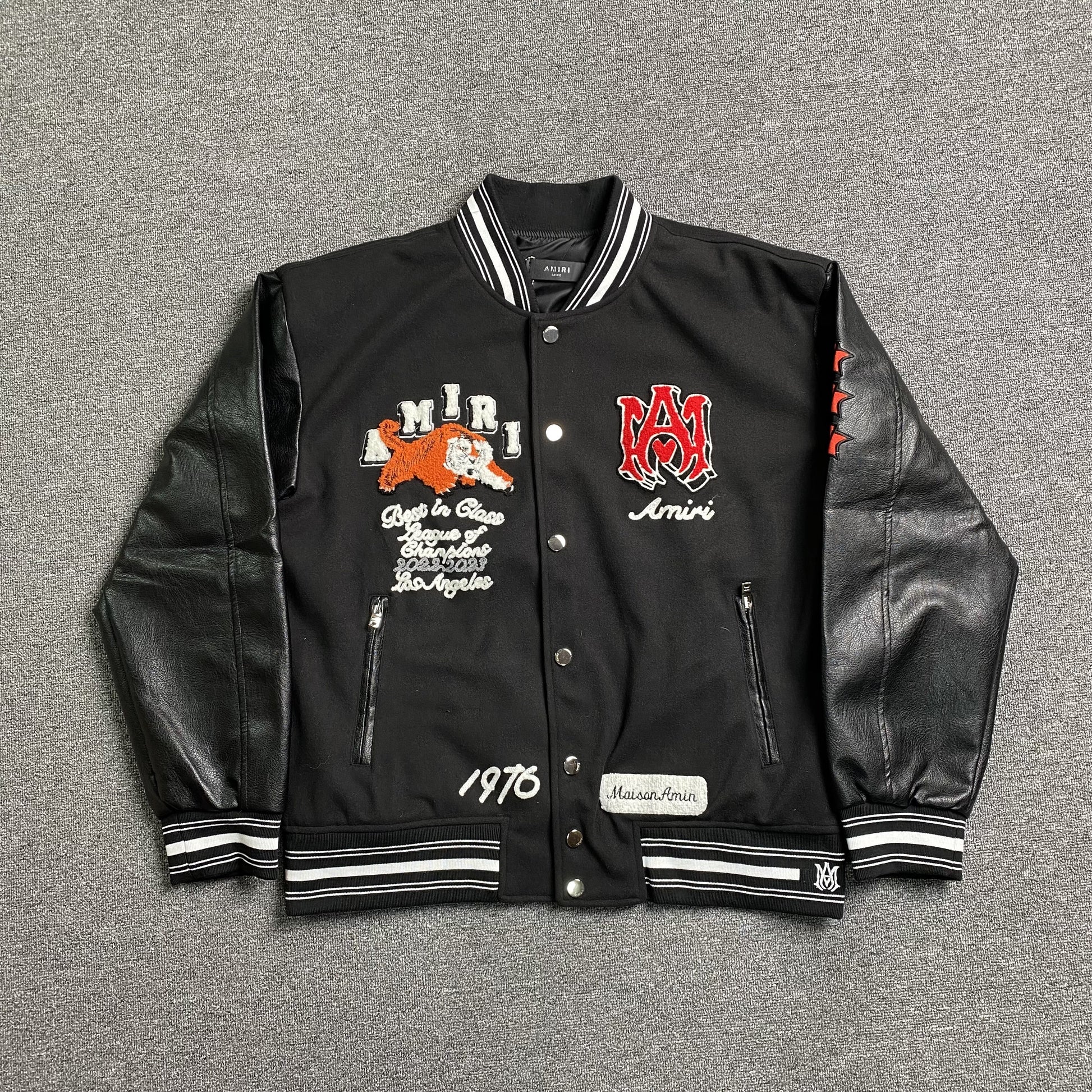 amiri-logo-patch-varsity-jacket-black-Drip Store Argentina