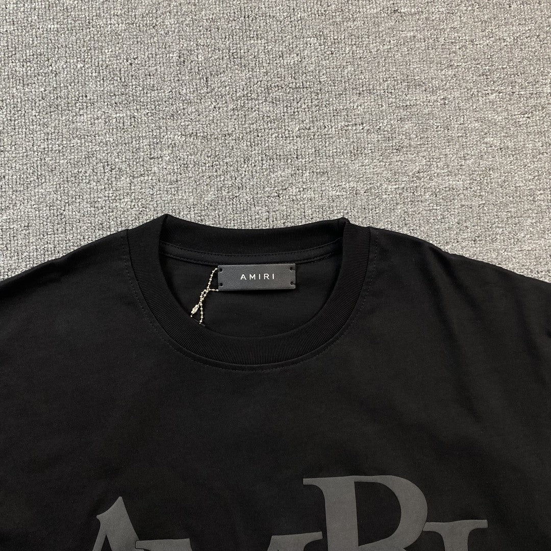 Amiri Staggered Logo Tee Black-Drip Store Argentina