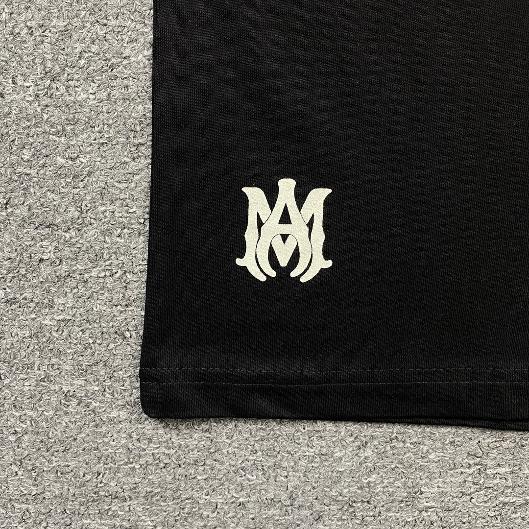 Amiri Staggered Logo Tee Black-Drip Store Argentina