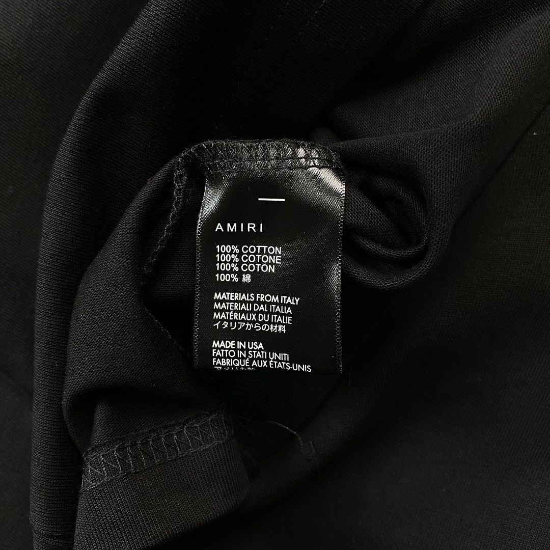 Amiri Staggered Logo Tee Black-Drip Store Argentina