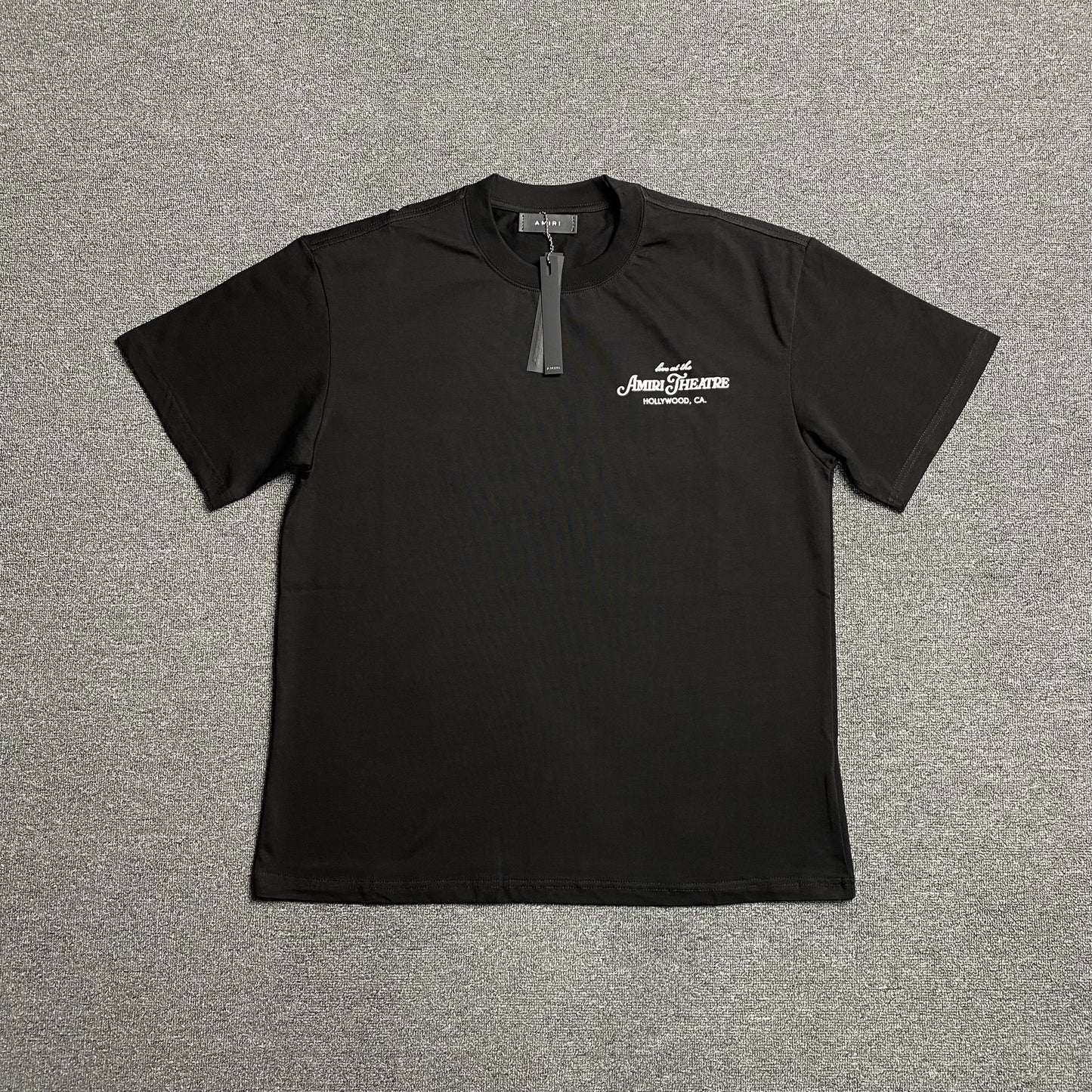 Amiri Theatre Flocked Tee Black-Drip Store Argentina