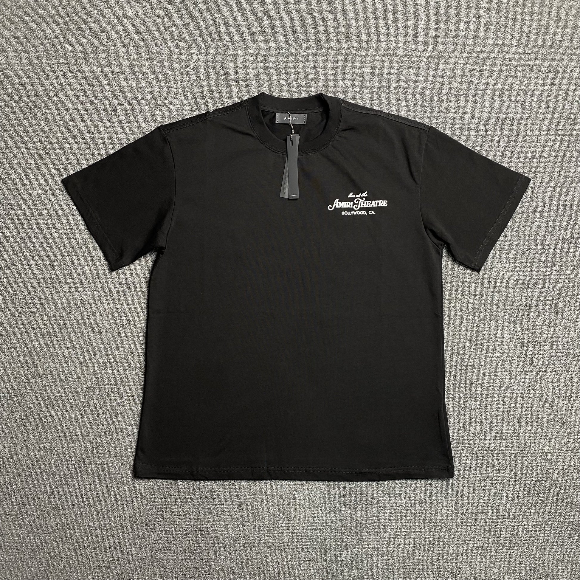 Amiri Theatre Flocked Tee Black-Drip Store Argentina
