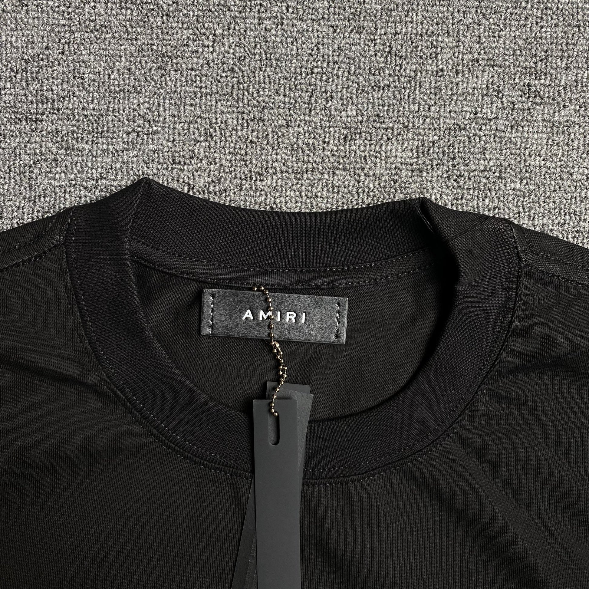 Amiri Theatre Flocked Tee Black-Drip Store Argentina