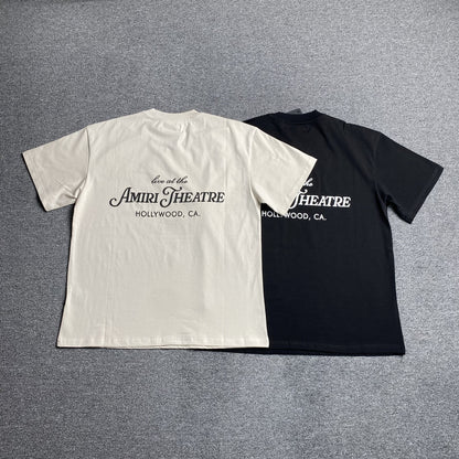 Amiri Theatre Flocked Tee Black-Drip Store Argentina
