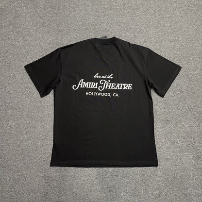 Amiri Theatre Flocked Tee Black-Drip Store Argentina