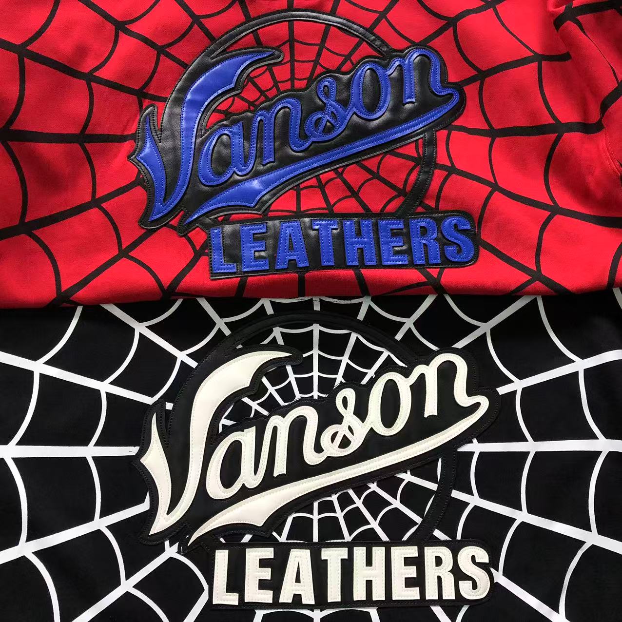 Supreme Vanson Leathers Spider-Man Zip Up Red