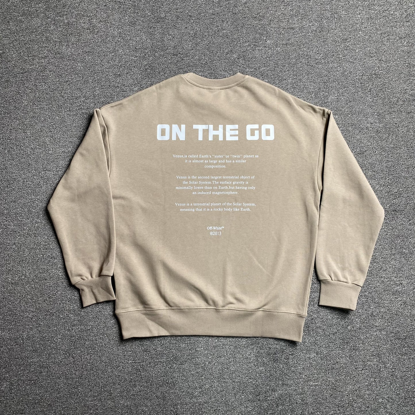 OFF WHITE VENUS CREWNECK TAN